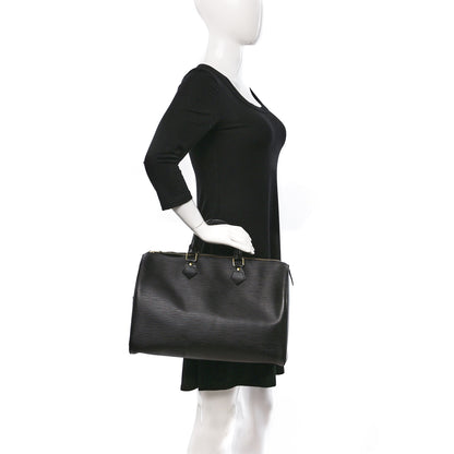 Louis Vuitton Epi Speedy 35 Black 2 of 8