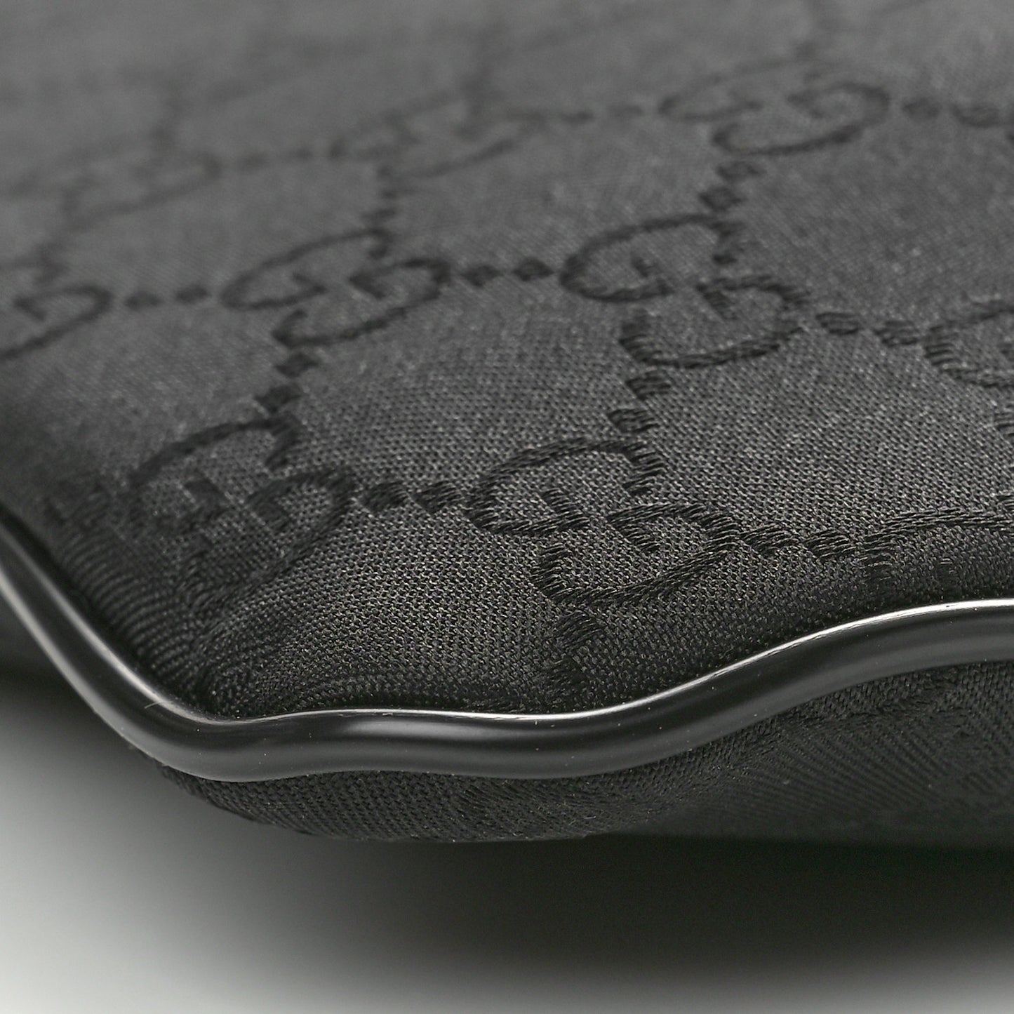 Nylon Monogram Small Flat Messenger Bag Black