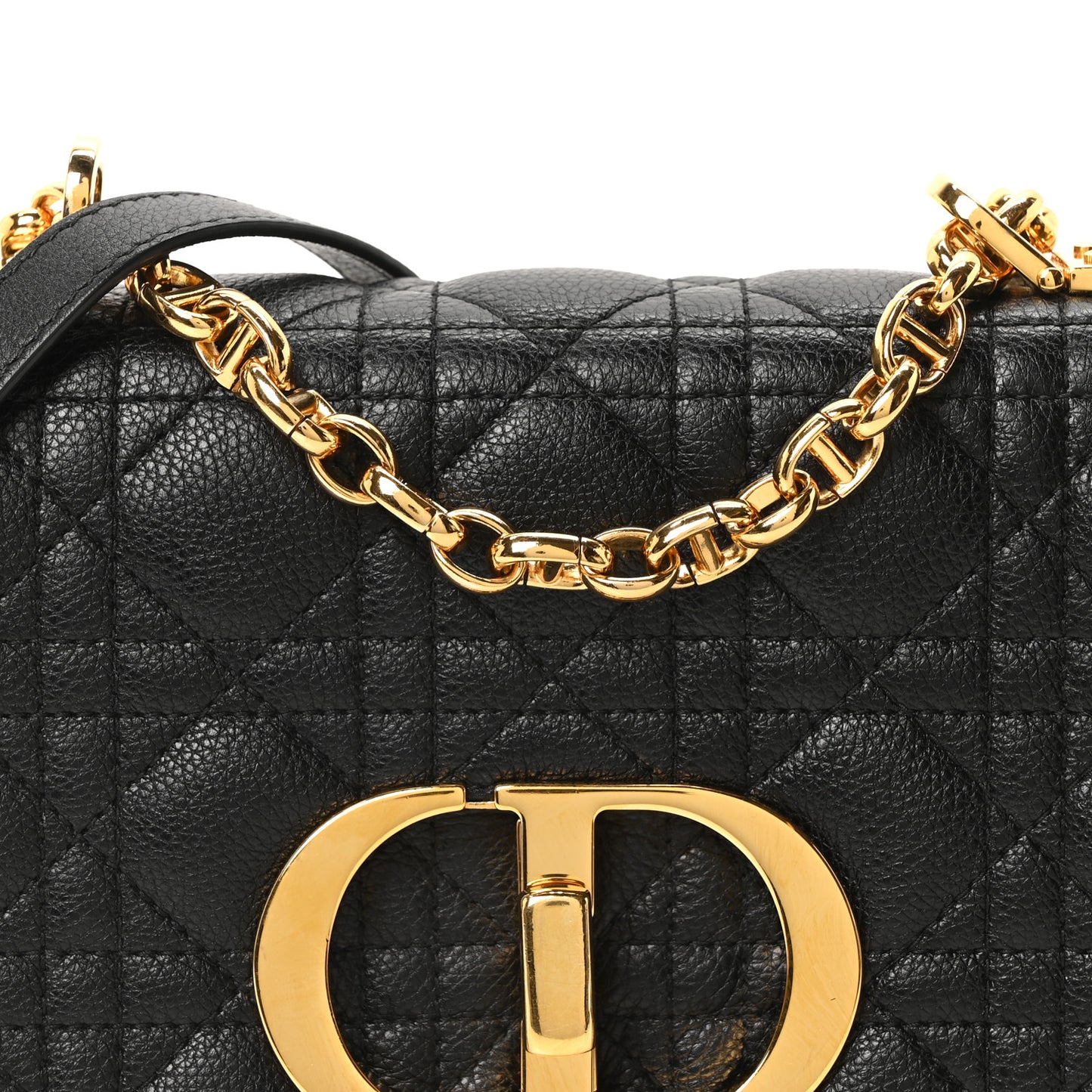 Calfskin Cannage Small Caro Bag Black