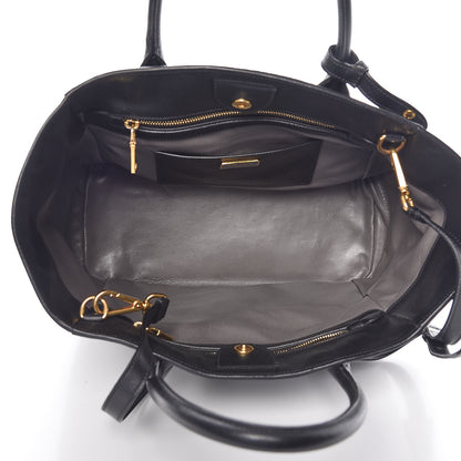 Prada Saffiano Cuir Front Pocket Tote Black 5 of 20