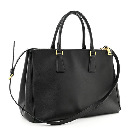 Prada Saffiano Medium Galleria Double Zip Tote Black 3 of 13