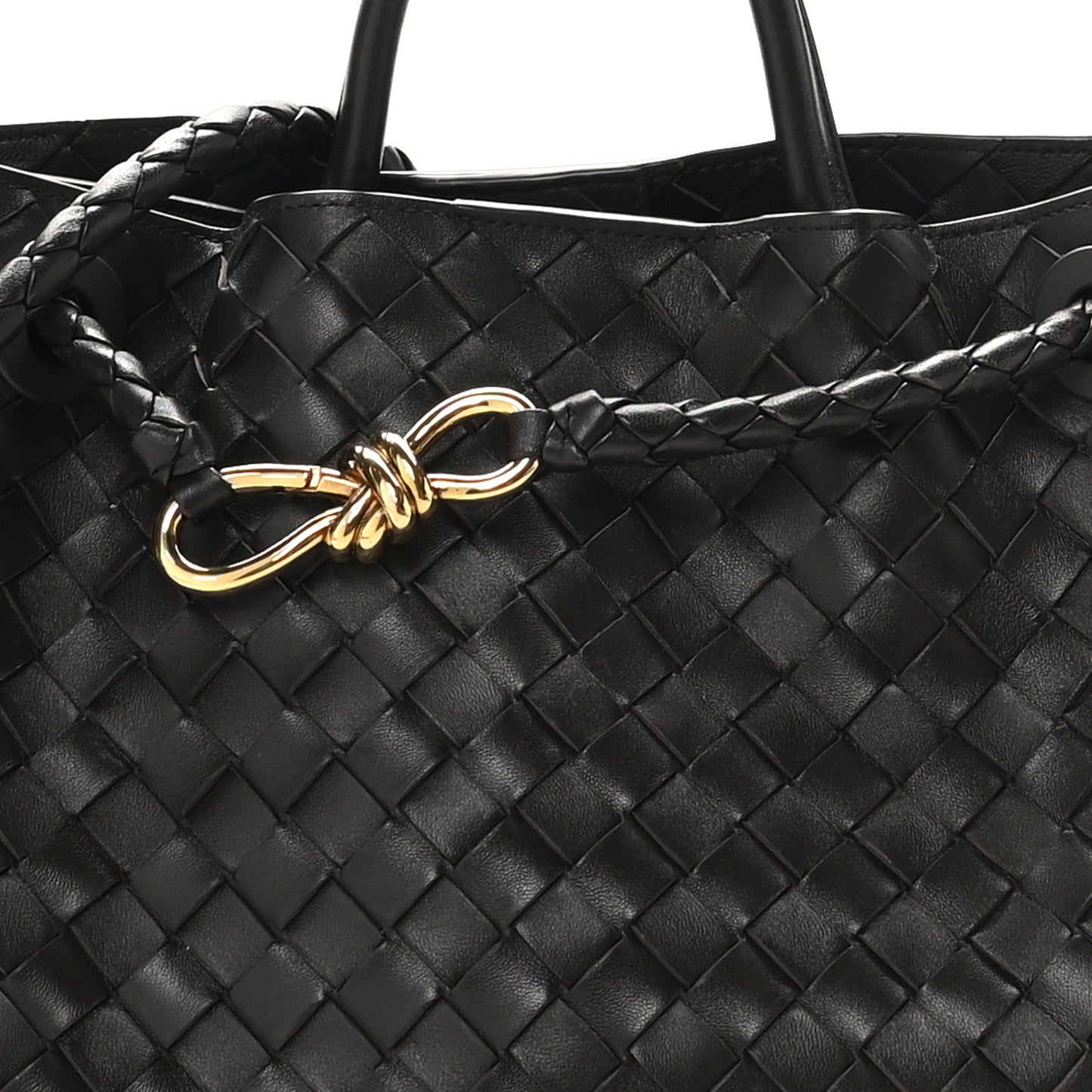 Nappa Intrecciato Medium Andiamo Shoulder Bag Fondant