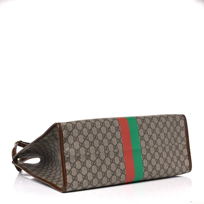 Gucci GG Supreme Monogram Fake/Not Large Retro Interlocking G Tote Bag Beige Brown Sugar 3 of 10