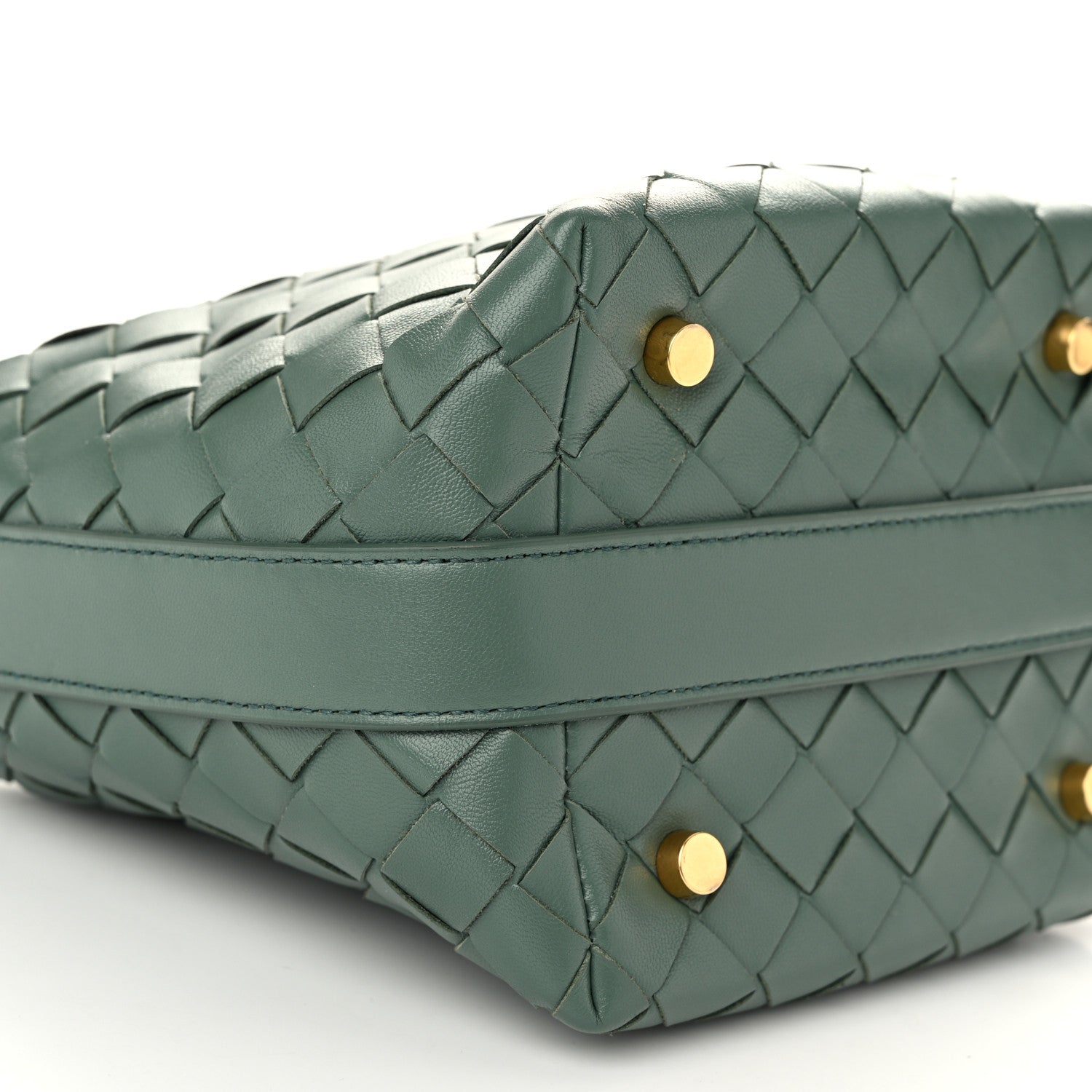 Bottega Veneta Calfskin Nappa Intrecciato Candy Wallace Aloe 9 of 10