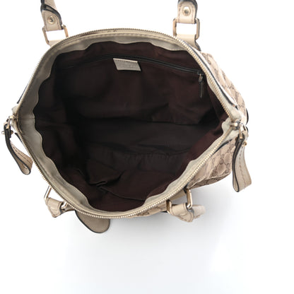Gucci Monogram Margaux Calfskin Medium Sukey Top Handle Bag Beige Ebony Mystic White 5 of 10