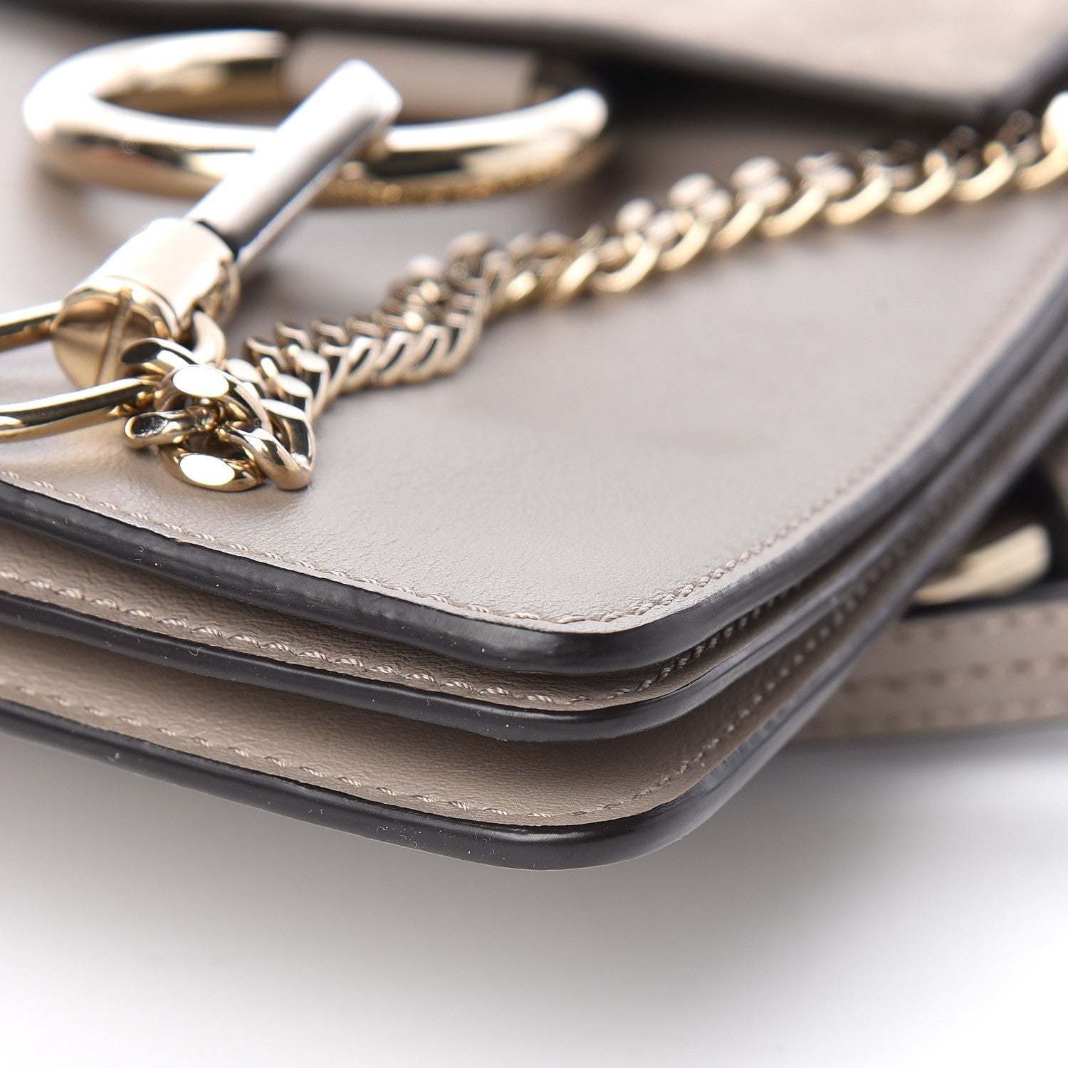 Chloe Suede Calfskin Mini Faye Bracelet Bag Motty Grey 10 of 13