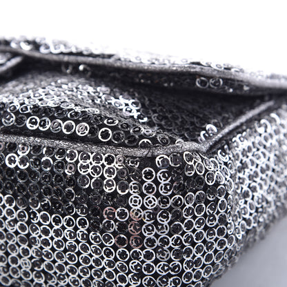 Chanel Sequin Mesh Medium Single Flap Silver 8 of 10