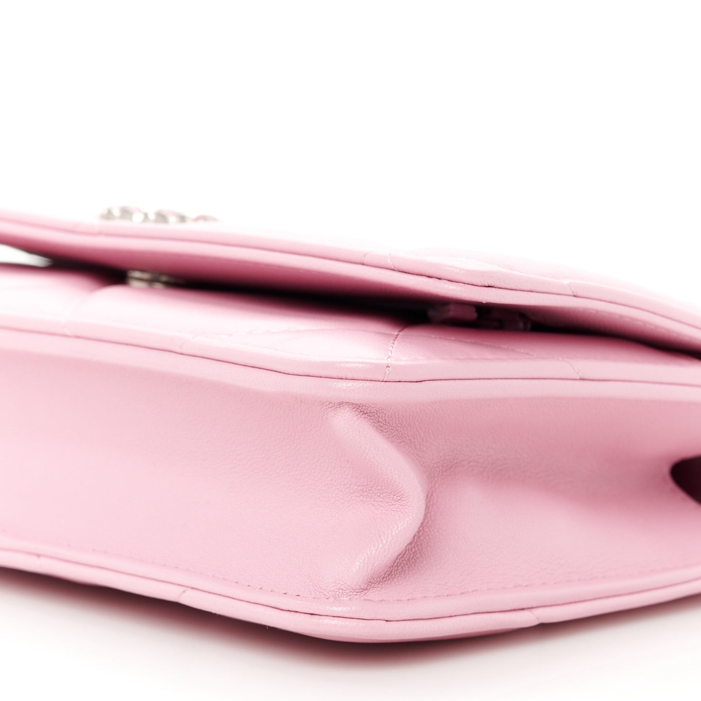 Lambskin Quilted Chanel 19 Wallet On Chain WOC Pink