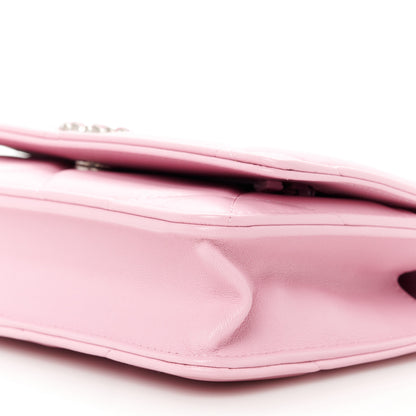 Chanel Lambskin Quilted Chanel 19 Wallet On Chain WOC Pink 11 of 12