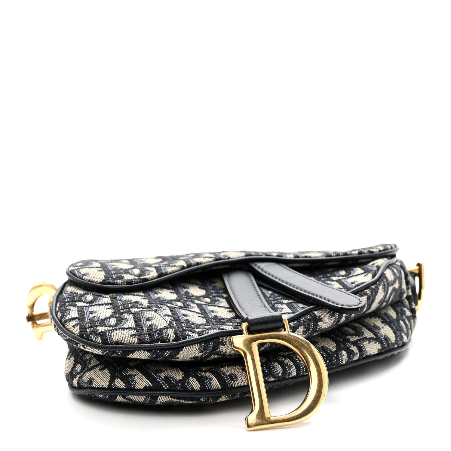 Christian Dior Oblique Mini Saddle Bag Blue 4 of 10