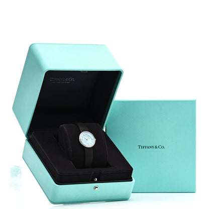 Tiffany Stainless Steel Calfskin Diamond Bezel 24mm Atlas 2-Hand Quartz Watch Tiffany Blue 5 of 5