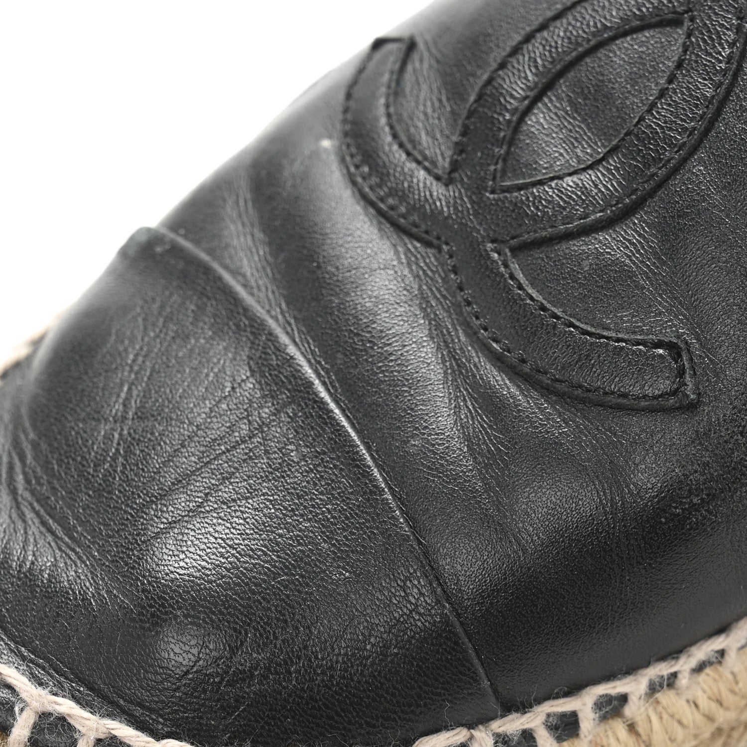 Chanel Lambskin CC Espadrilles 40 Black 10 of 11