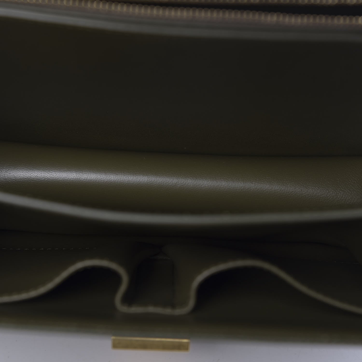 Celine Box Calfskin Classic Box Medium Flap Bag Army Green 12 of 21