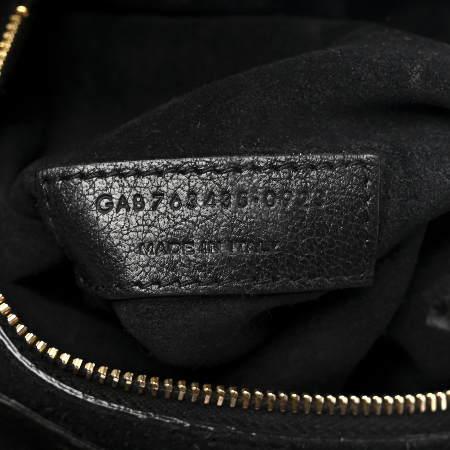Grained Deerskin Bea Tote Black