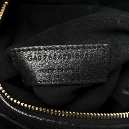 Saint Laurent Grained Deerskin Bea Tote Black 7 of 16