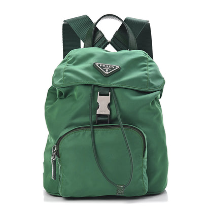 Prada Tessuto Nylon Vela Saffiano Mini Single Snap Buckle Backpack Oleandro 1 of 10