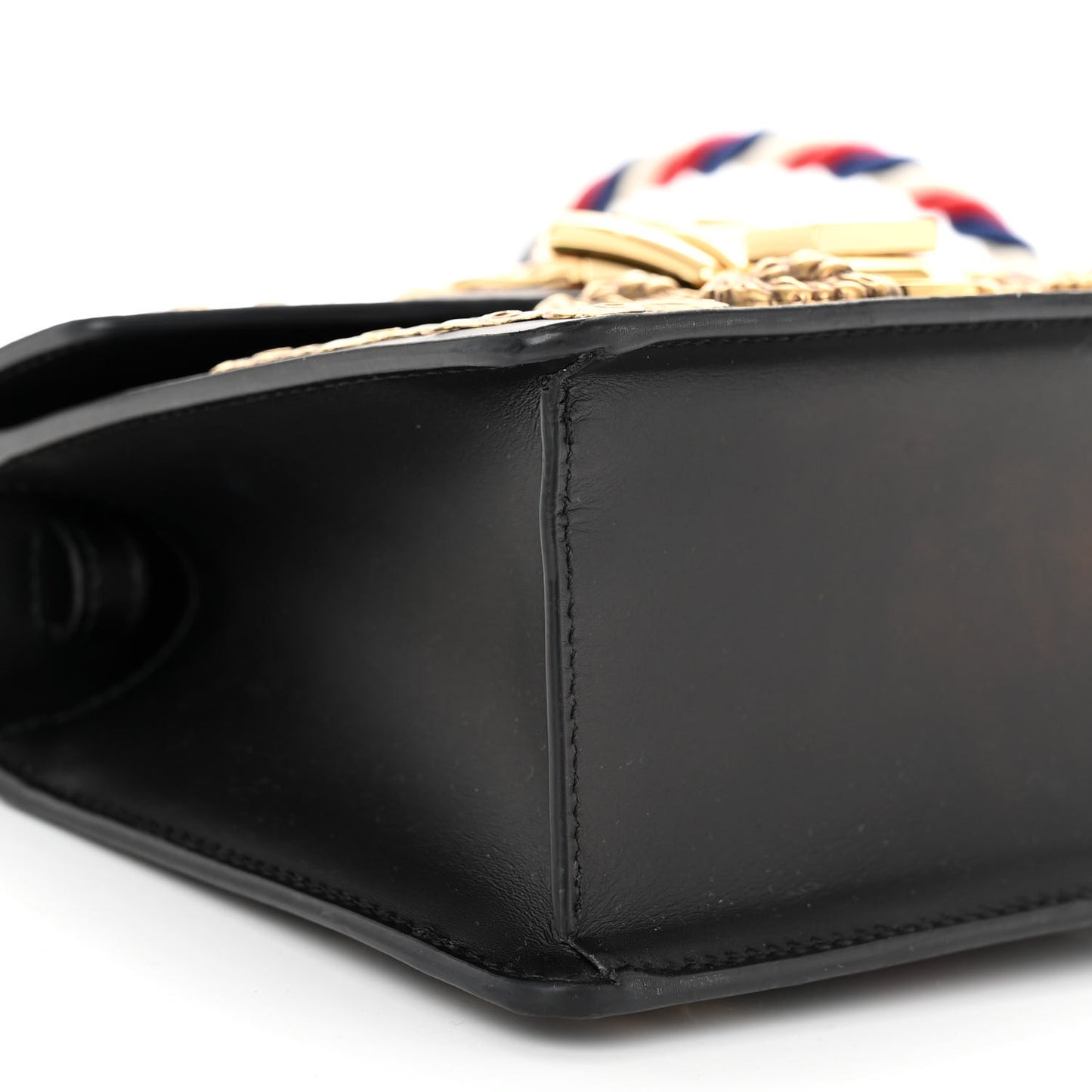 Calfskin Animal Studs Mini Sylvie Top Handle Bag Black