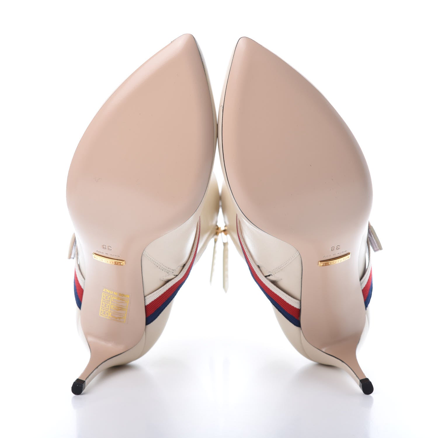 Gucci Nappa Sylvie Ankle Boots 38 Mystic White 5 of 9