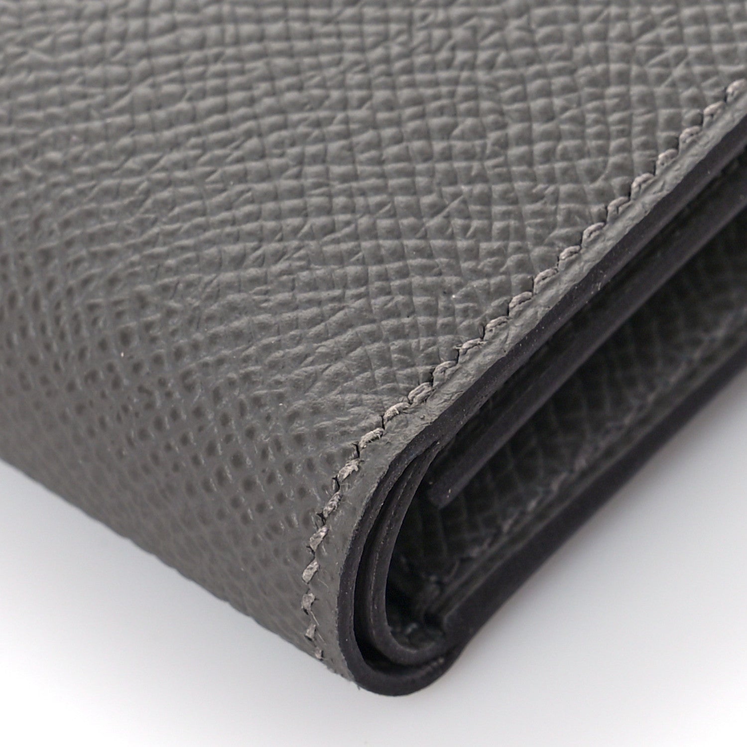 Hermes Epsom Tri-Fold Compact Bearn Wallet Gris Meyer 8 of 9