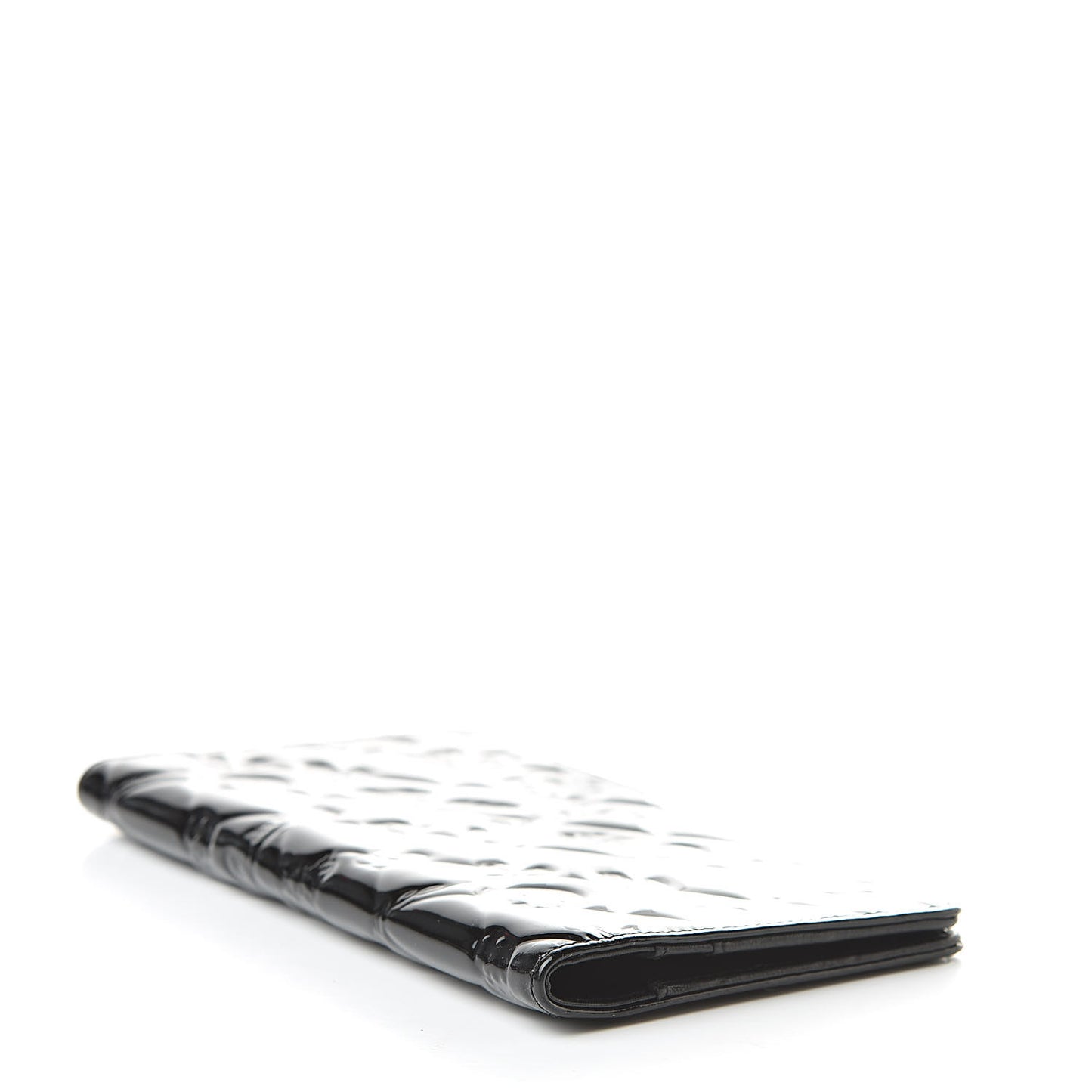 Patent Calfskin Lucky Symbols Agenda Cover Black