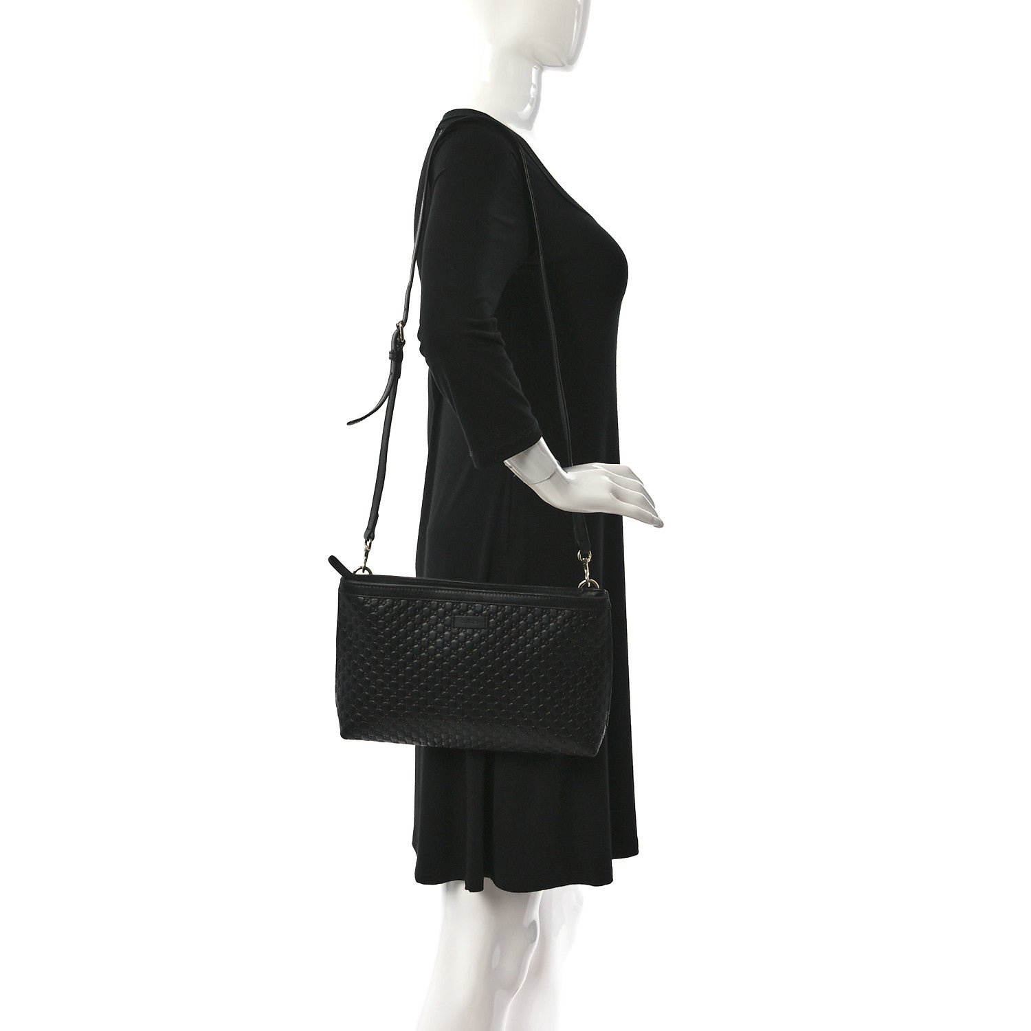 Gucci Microguccissima Flat Crossbody Black 2 of 8