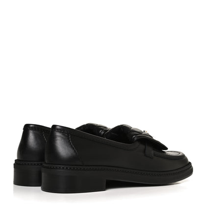 Chanel Lambskin Quilted CC Turnlock Loafers 38 Black 4 of 10