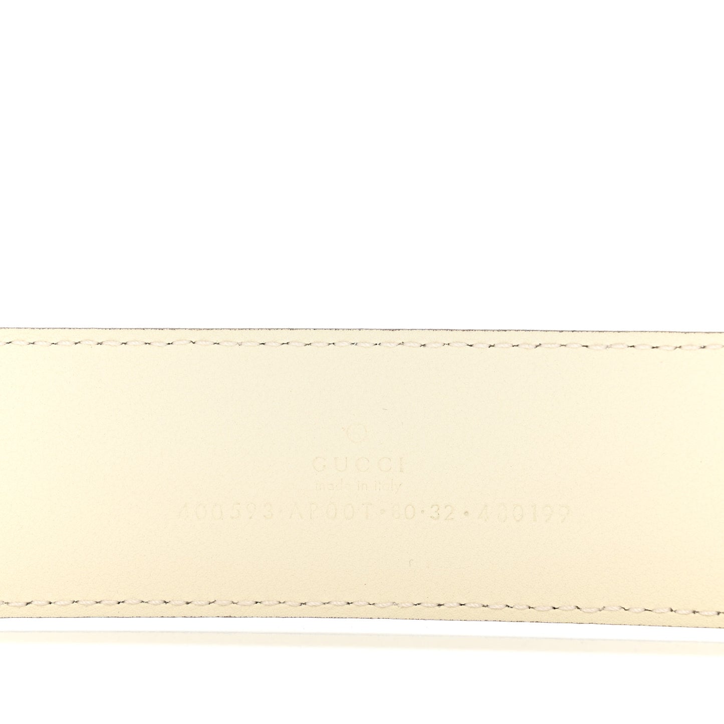 Calfskin Double G 40mm Belt 80 32 Mystic White