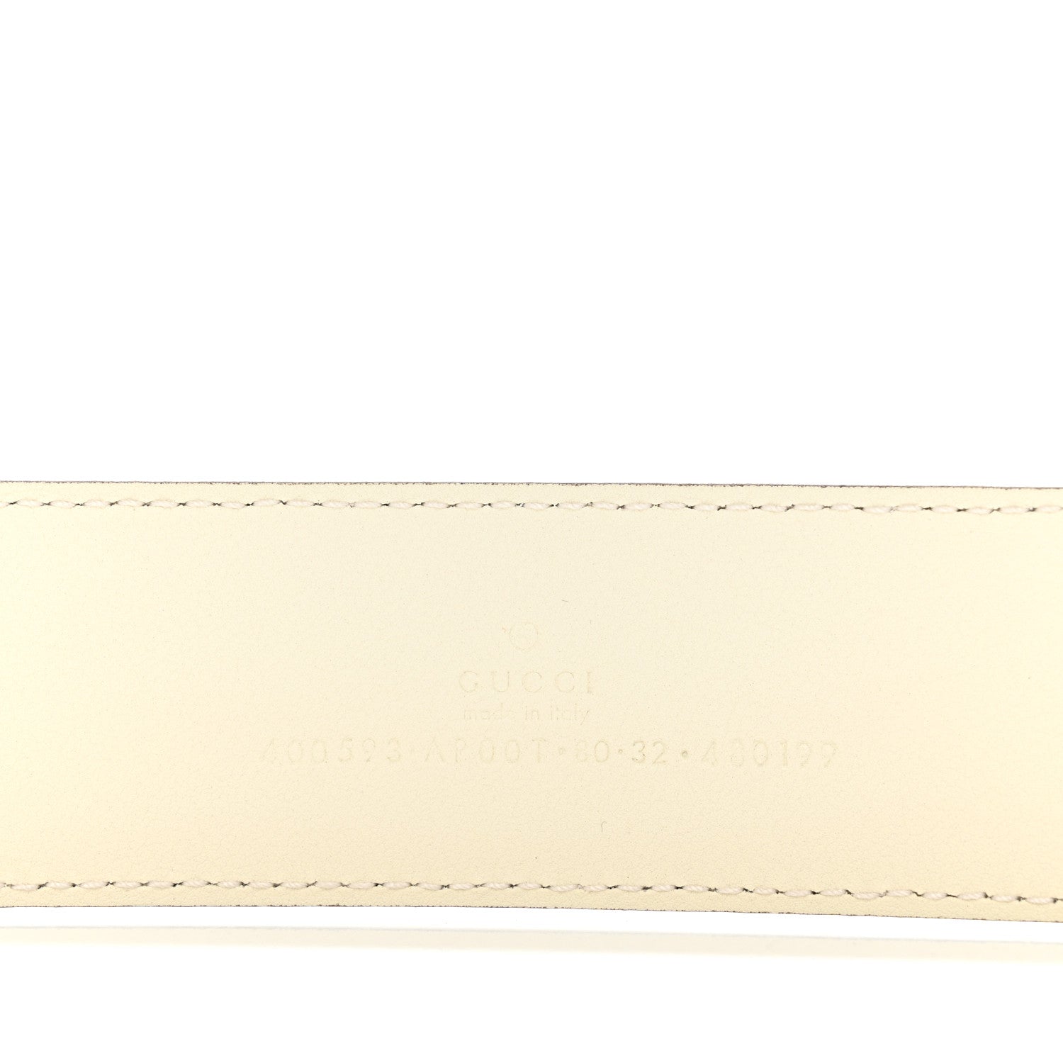 Gucci Calfskin Double G 40mm Belt 80 32 Mystic White 3 of 5