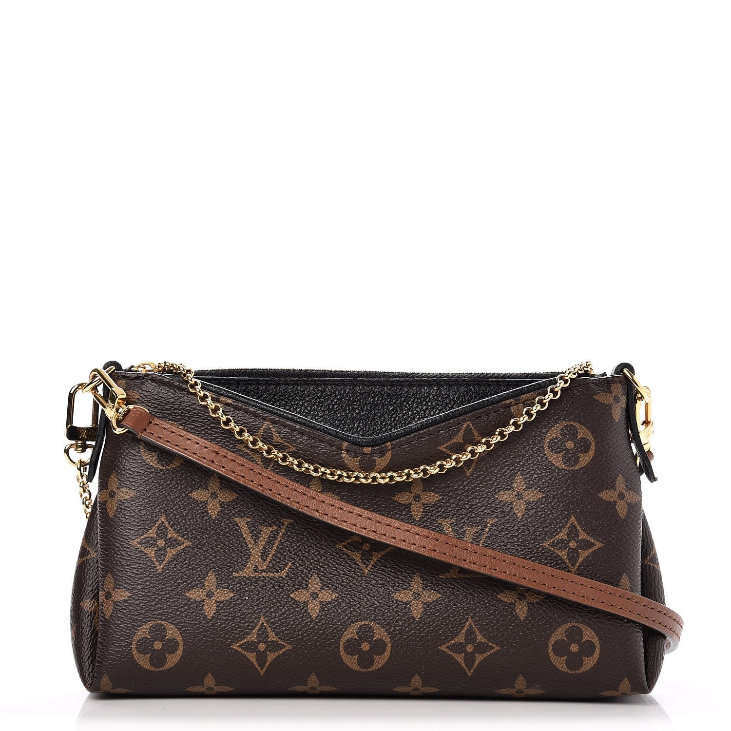 Louis Vuitton Monogram Pallas Clutch Black 1 of 10