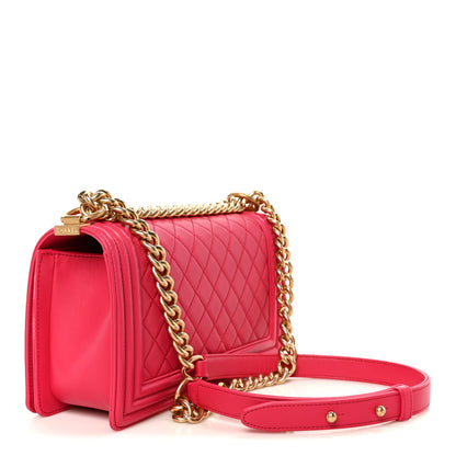 Chanel Lambskin Quilted Medium Boy Flap Pink 3 of 10
