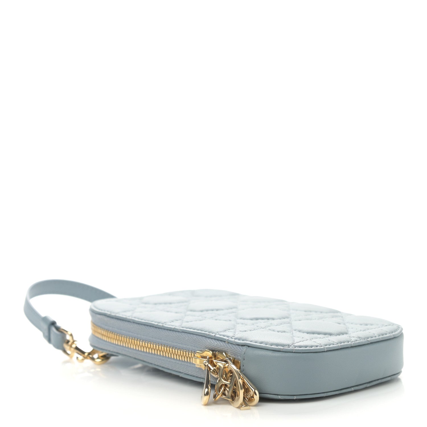 Christian Dior Lambskin Cannage Lady Dior Phone Holder Cloud Blue 4 of 8