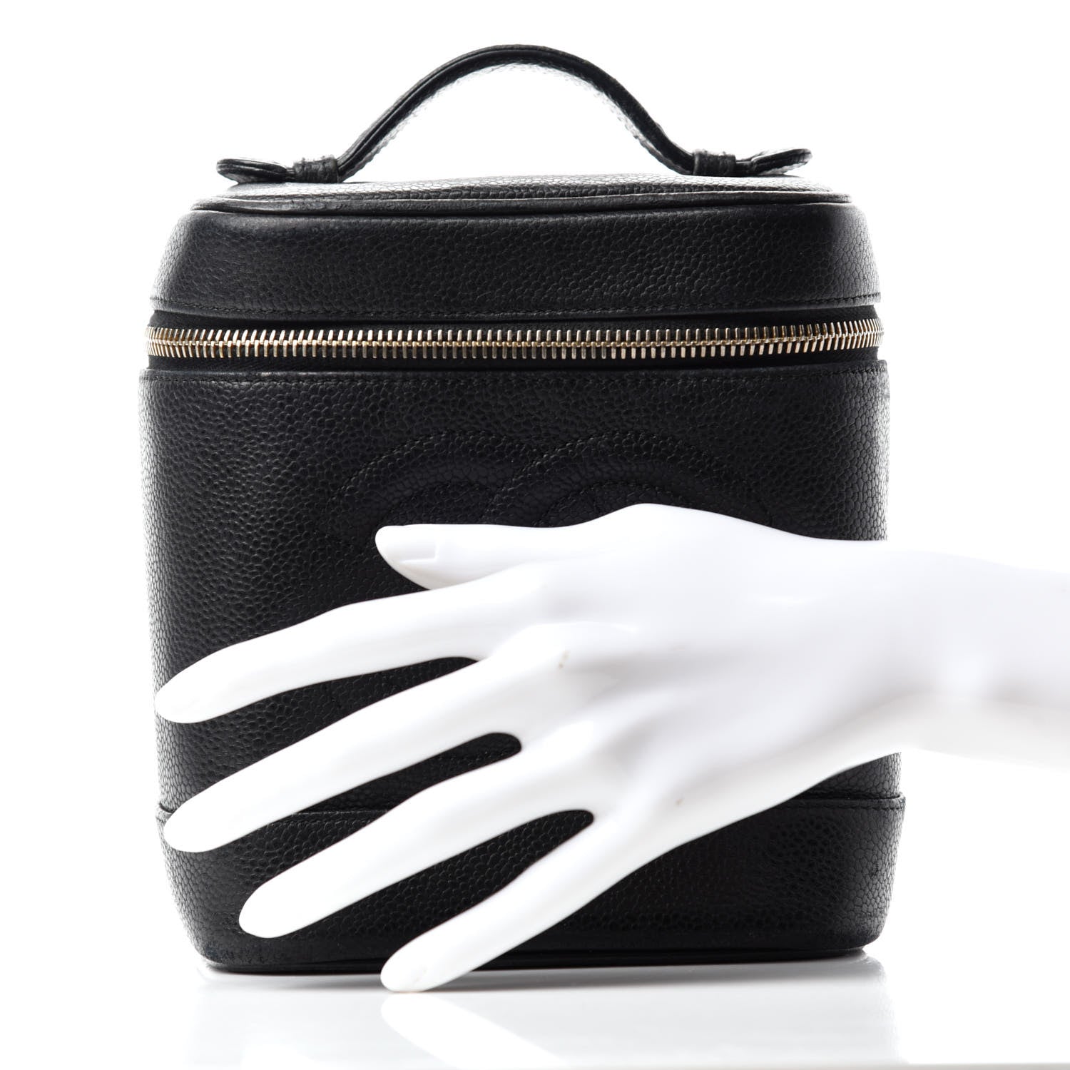 Chanel Caviar Cosmetic Vanity Bag Black 2 of 8