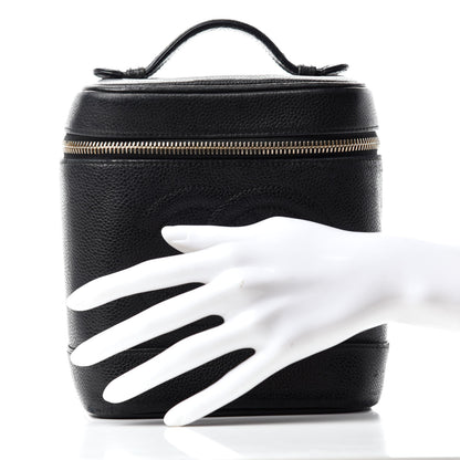 Chanel Caviar Cosmetic Vanity Bag Black 2 of 8