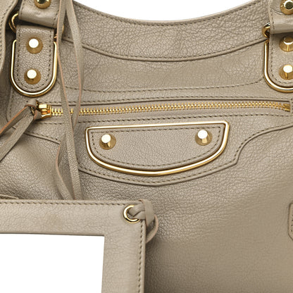 Balenciaga Chevre Gold Metallic Edge Hardware S City Beige Dune Argille 7 of 10