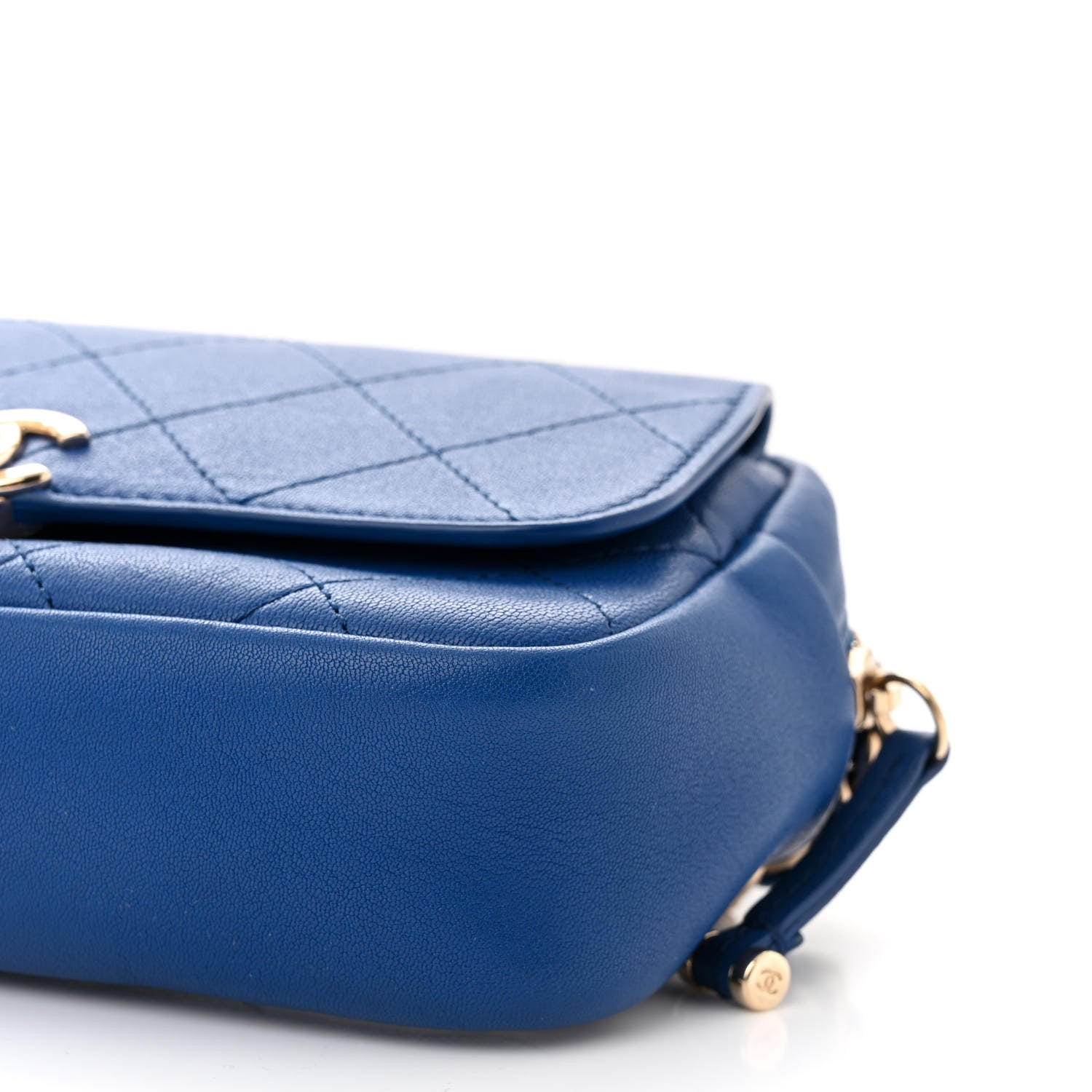 Chanel Calfskin Casual Trip Waist Bag Blue 10 of 10