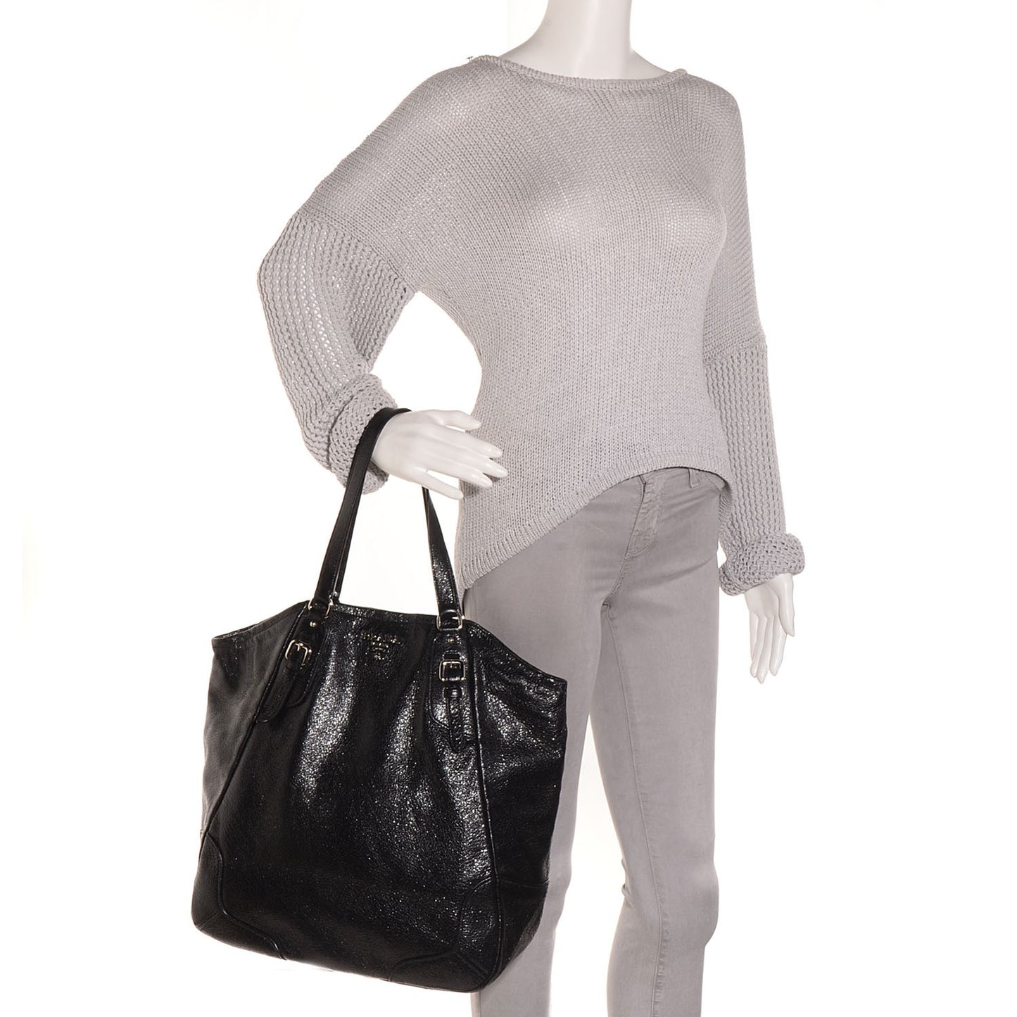 Cervo Lux Tote Nero Black