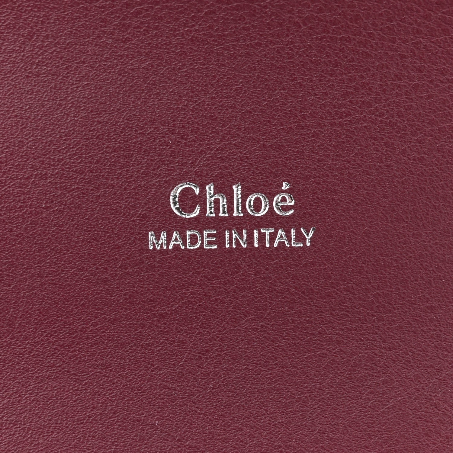 Chloe Calfskin Embossed Small Aby Lock Brown Purple 6 of 11