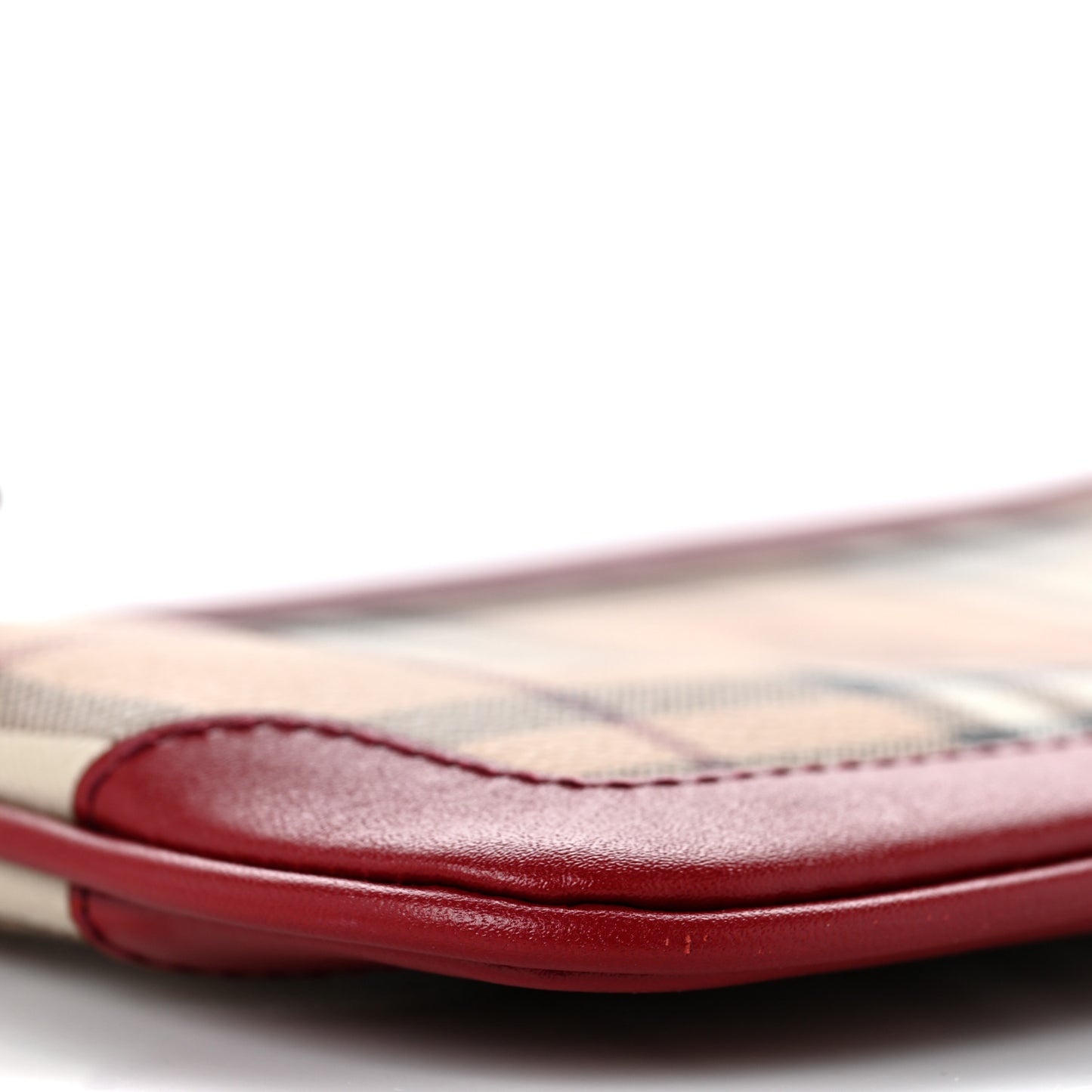 Haymarket Check Small Peyton Crossbody Clutch Bag Military Red