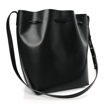 Mansur Gavriel Vegetable Tanned Calfskin Bucket Bag Black Flamma 3 of 8