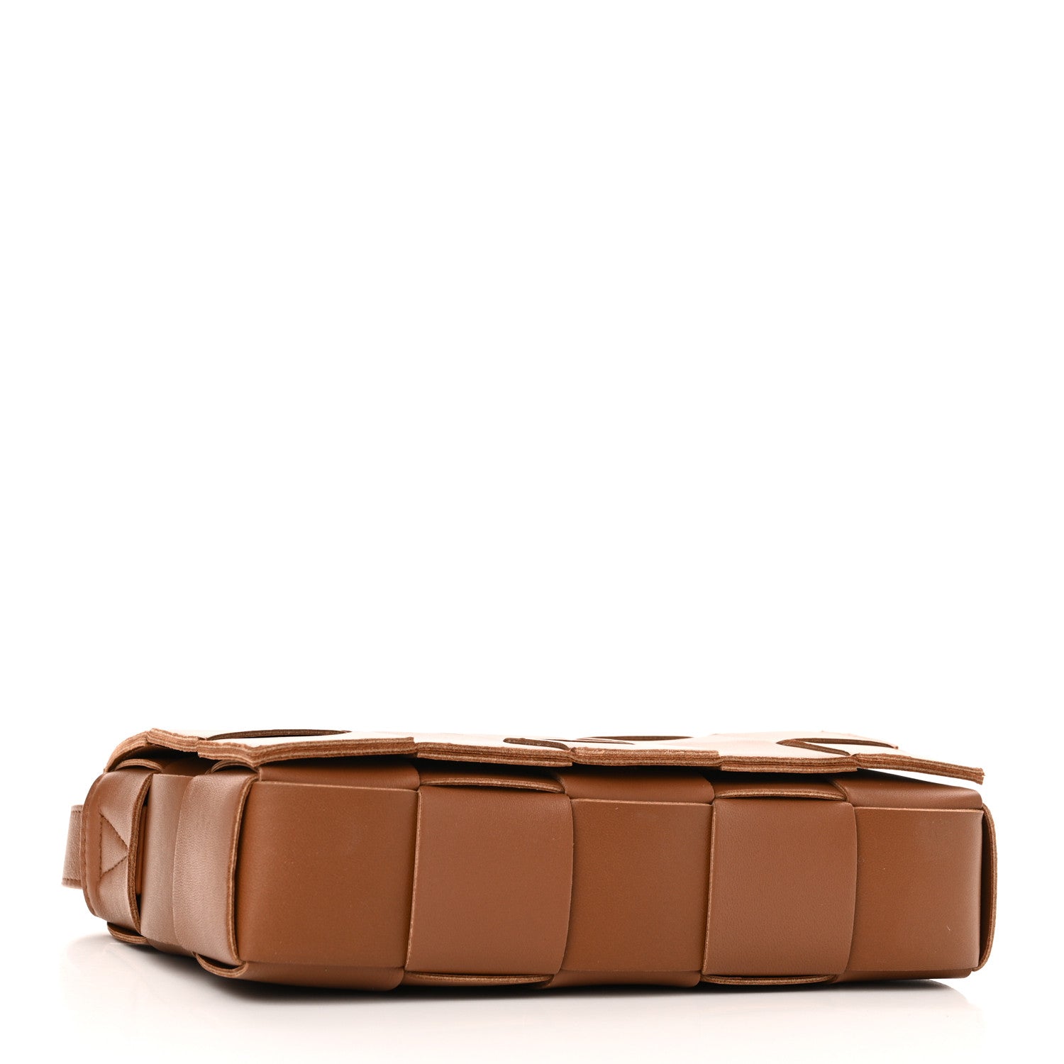 Bottega Veneta Lambskin Maxi Intrecciato Cassette Crossbody Bag Caramel 4 of 10