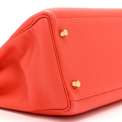 Hermes Togo Kelly Retourne 32 Capucine 9 of 10