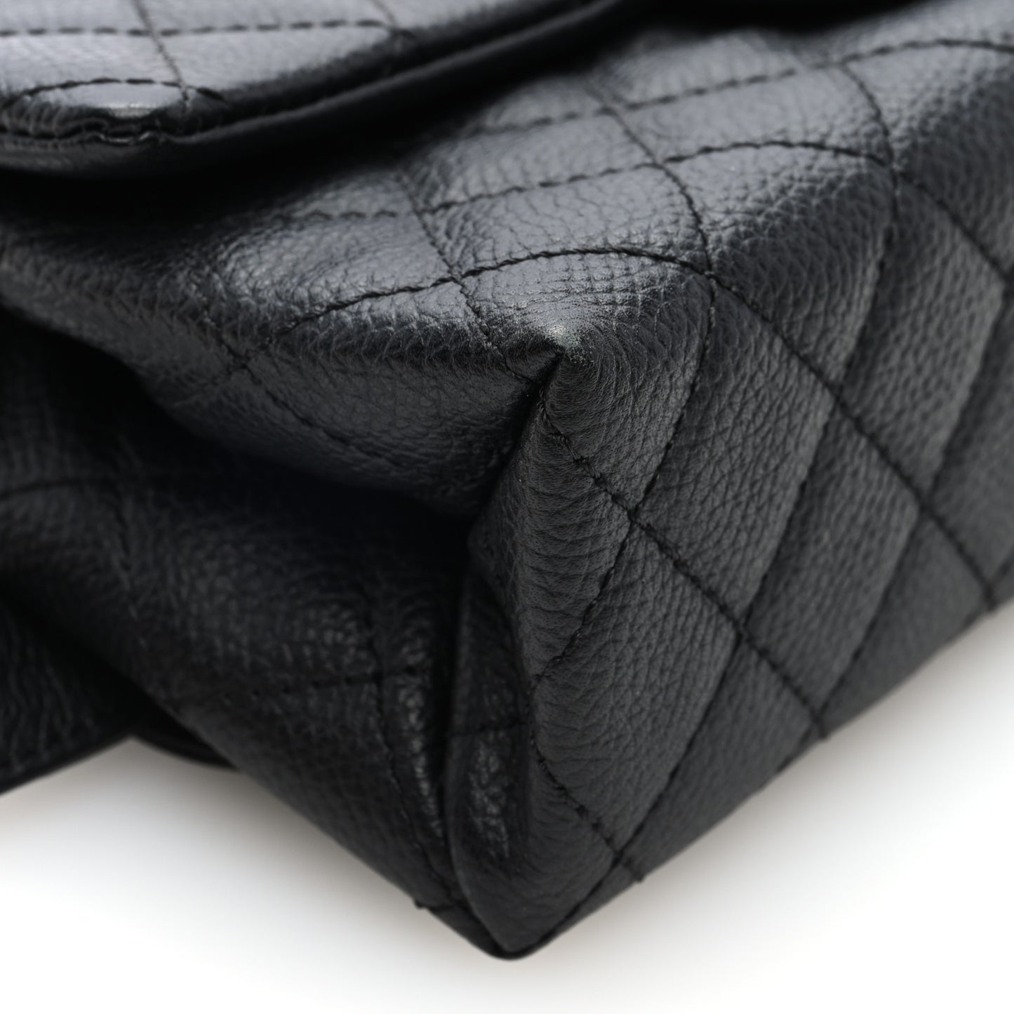 Grained Calfskin Quilted 2.55 Reissue Flap Belt Bag Clutch  Black