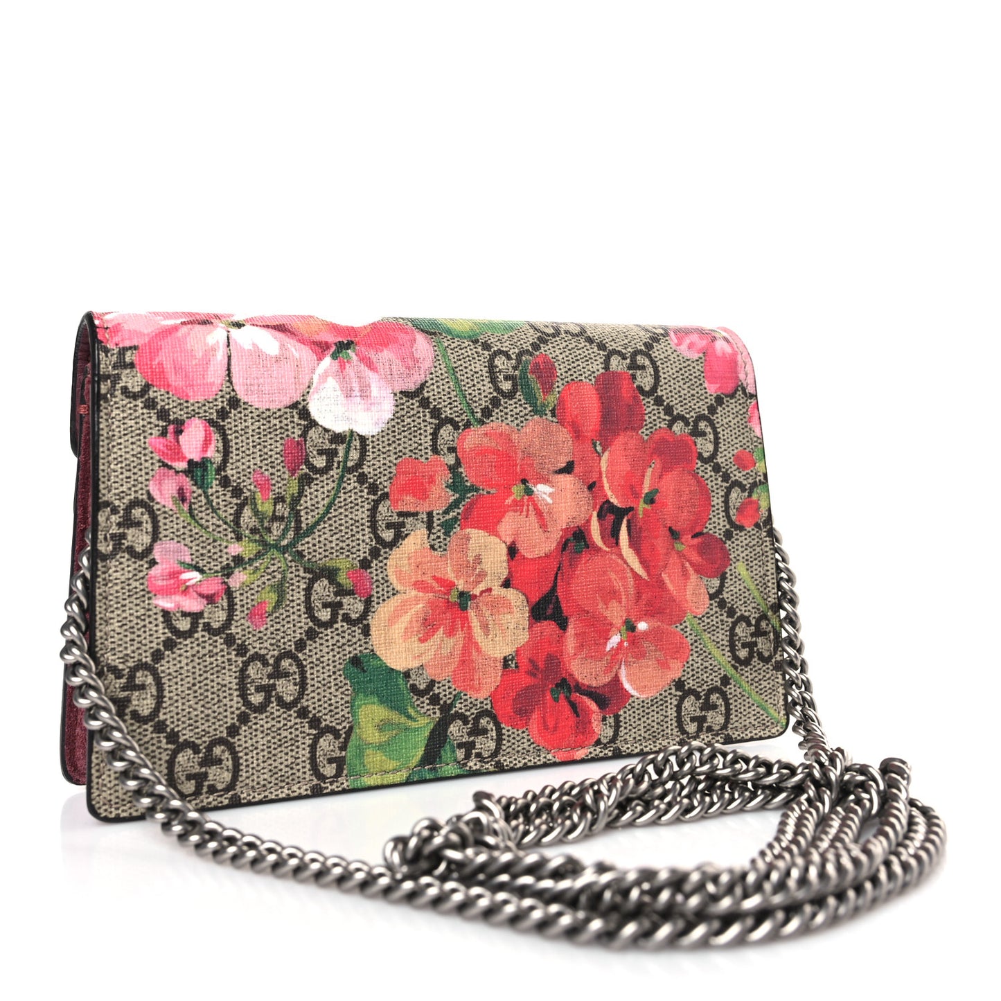 GG Supreme Monogram Blooms Super Mini Dionysus Shoulder Bag Beige Multicolor Dry Rose