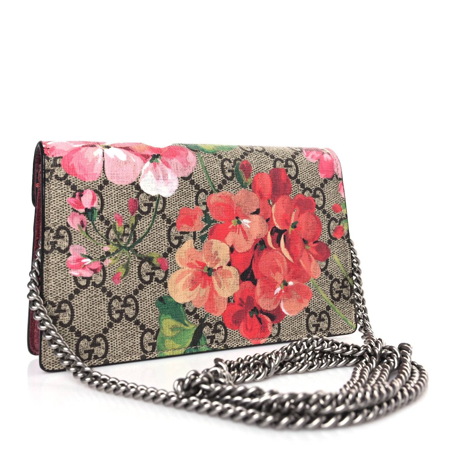 Gucci GG Supreme Monogram Blooms Super Mini Dionysus Shoulder Bag Beige Multicolor Dry Rose 3 of 9