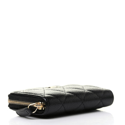 Chanel Caviar Quilted Zip Coin Purse Black 4 of 8