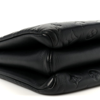 Louis Vuitton Lambskin Embossed Monogram Coussin PM Black 8 of 11