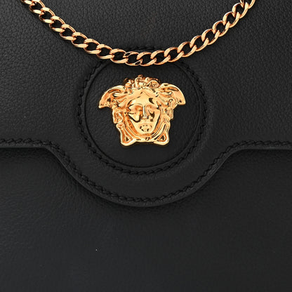 Versace Grained Calfskin La Medusa Chain Crossbody Bag Black 7 of 10