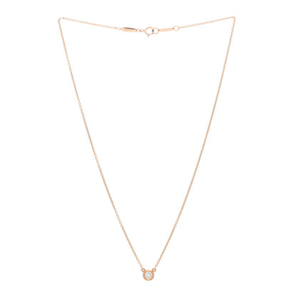 Tiffany 18K Rose Gold Diamond .17ct Elsa Peretti Diamonds by the Yard Pendant Necklace 3 of 6