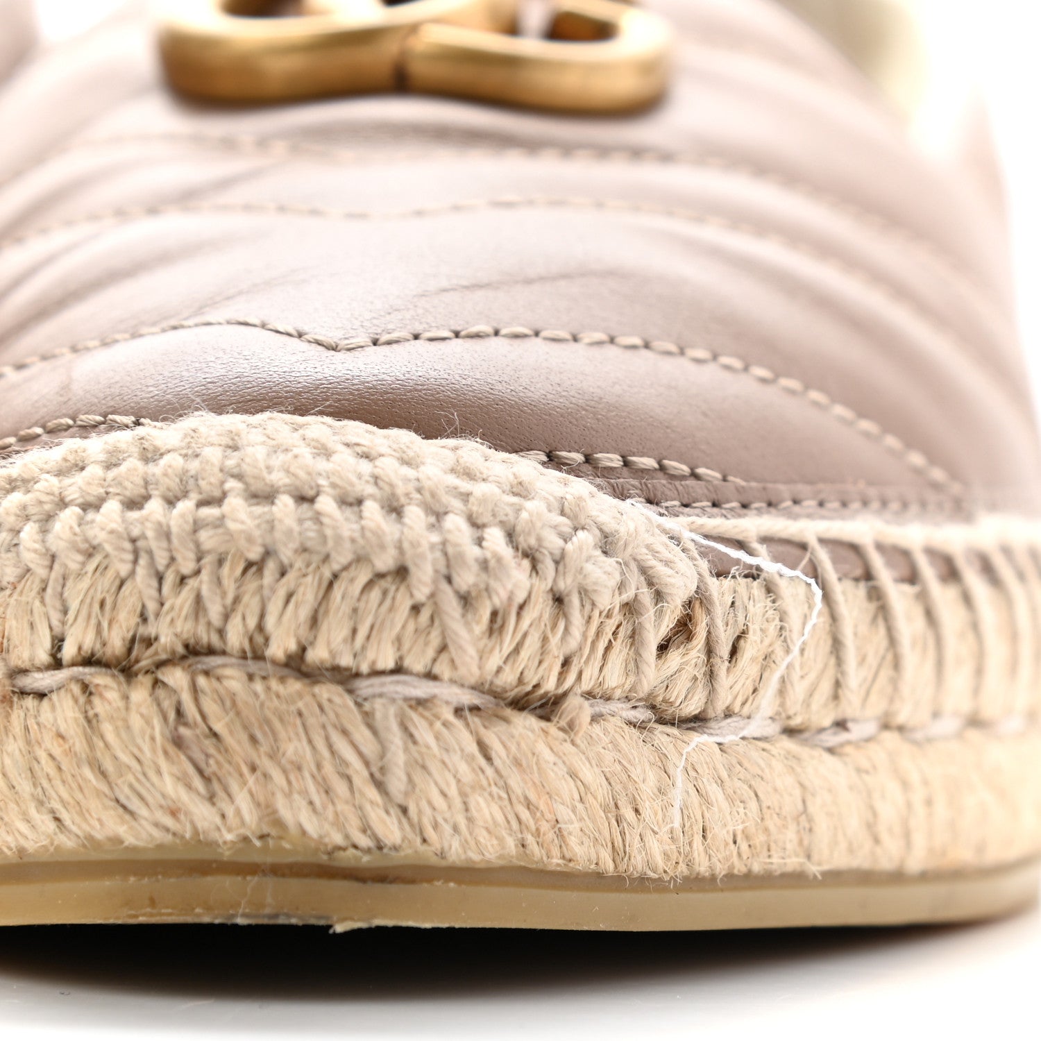 Gucci Nappa Matelasse GG Marmont Espadrilles 37.5 Porcelain Rose 10 of 14
