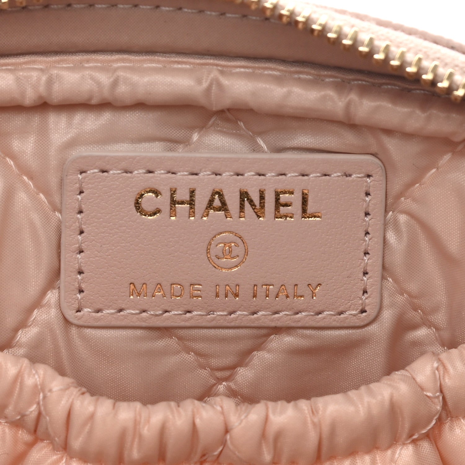 Chanel Caviar Quilted Small Curvy Pouch Cosmetic Case Light Pink 6 of 8